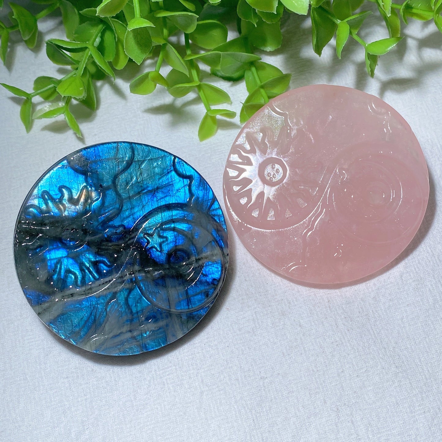 2.5" Tai Chi Sun Moon Round Slab Bulk Wholesale