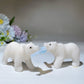 3.1" White Jade with Opalite Fish Carving Crystal Healing Bulk Wholesale