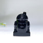 1.4" Black Obsidian Star Wars Carving Crystal Healing Bulk Wholesale