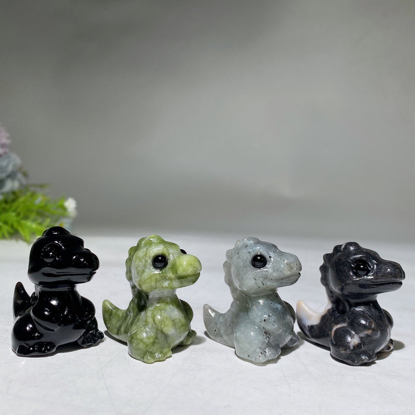 1.5" Crystal Dinosaur Carving Crystal Healing Bulk Wholesale