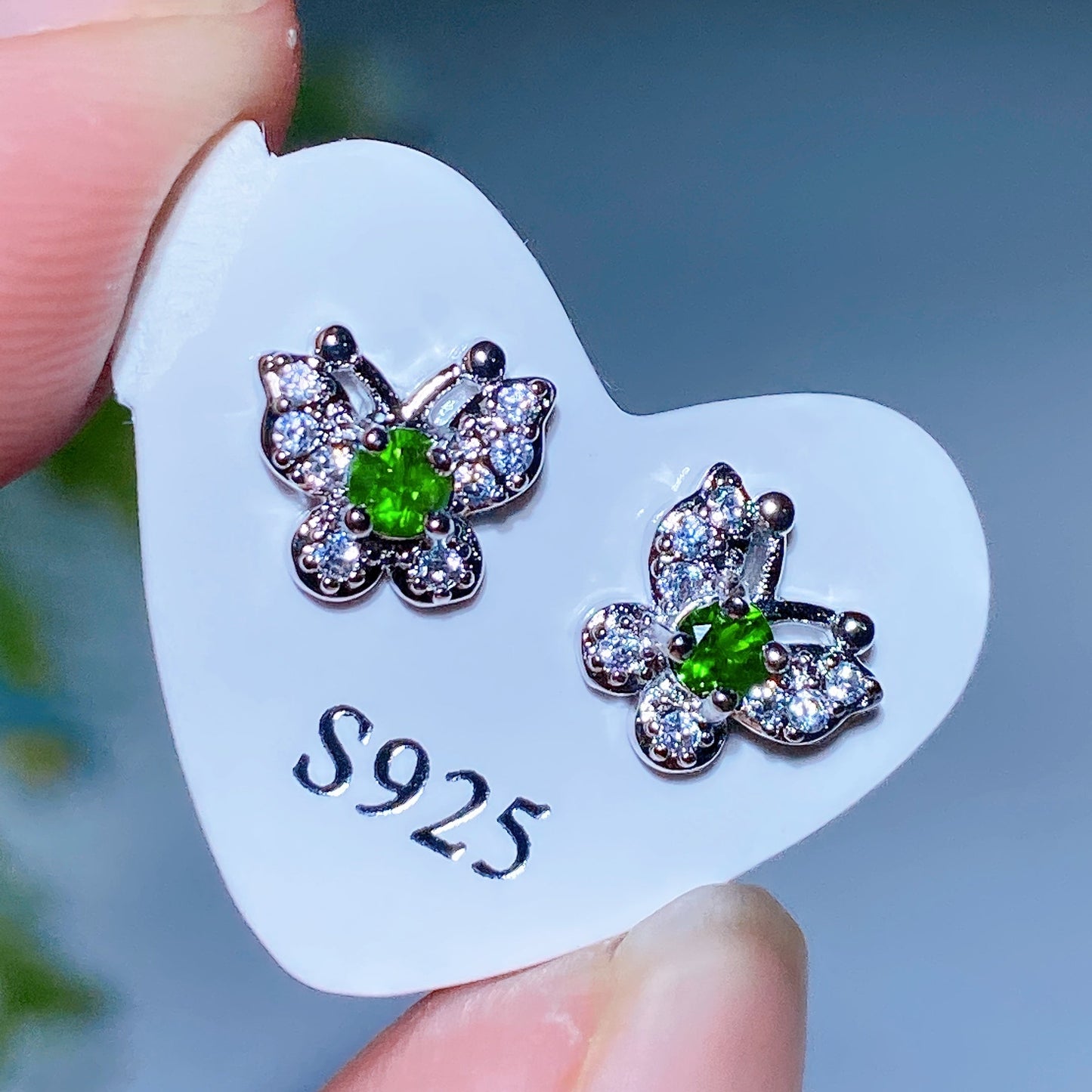 7-12mm Crystal Silver Ear Stud Earrings Crystal Healing Bulk Wholesale