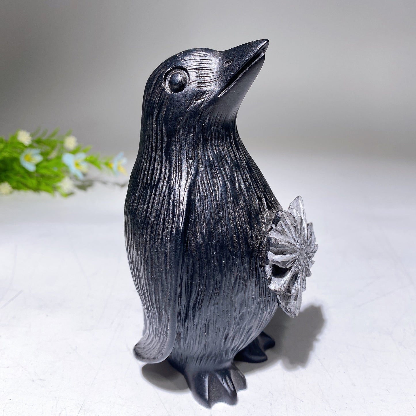 5.0" Chrysanthemum Penguin Carving Crystal Healing Bulk Wholesale