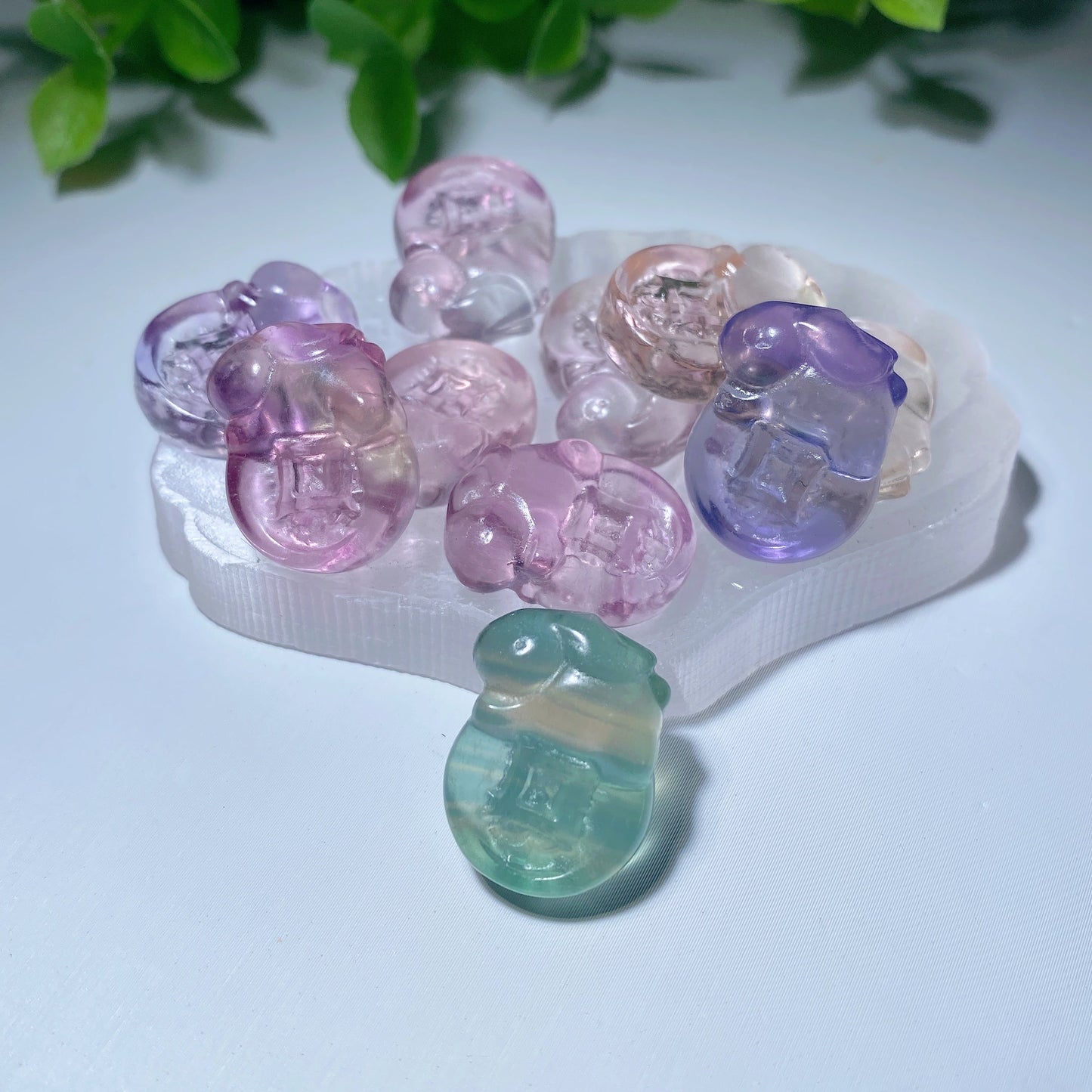 Mixed Mini Fluorite Carvings Bulk Wholesale