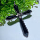 4.0" Black Obsidian Cross Pendant Bulk Wholesale