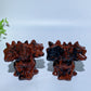 2.3" Mahogany Cerberus Carving Crystal Healing Bulk Wholesale