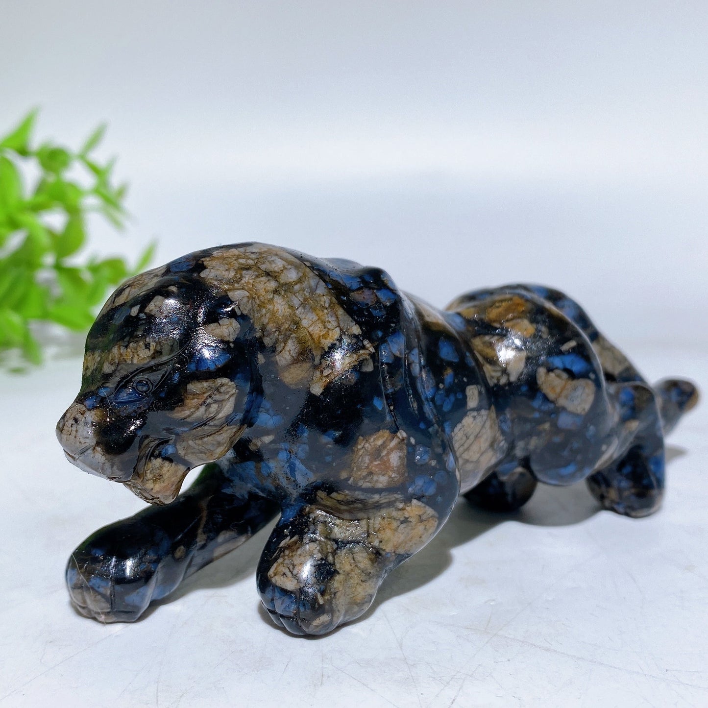 4.5" Crystal Leopard Carving Crystal Healing Bulk Wholesale