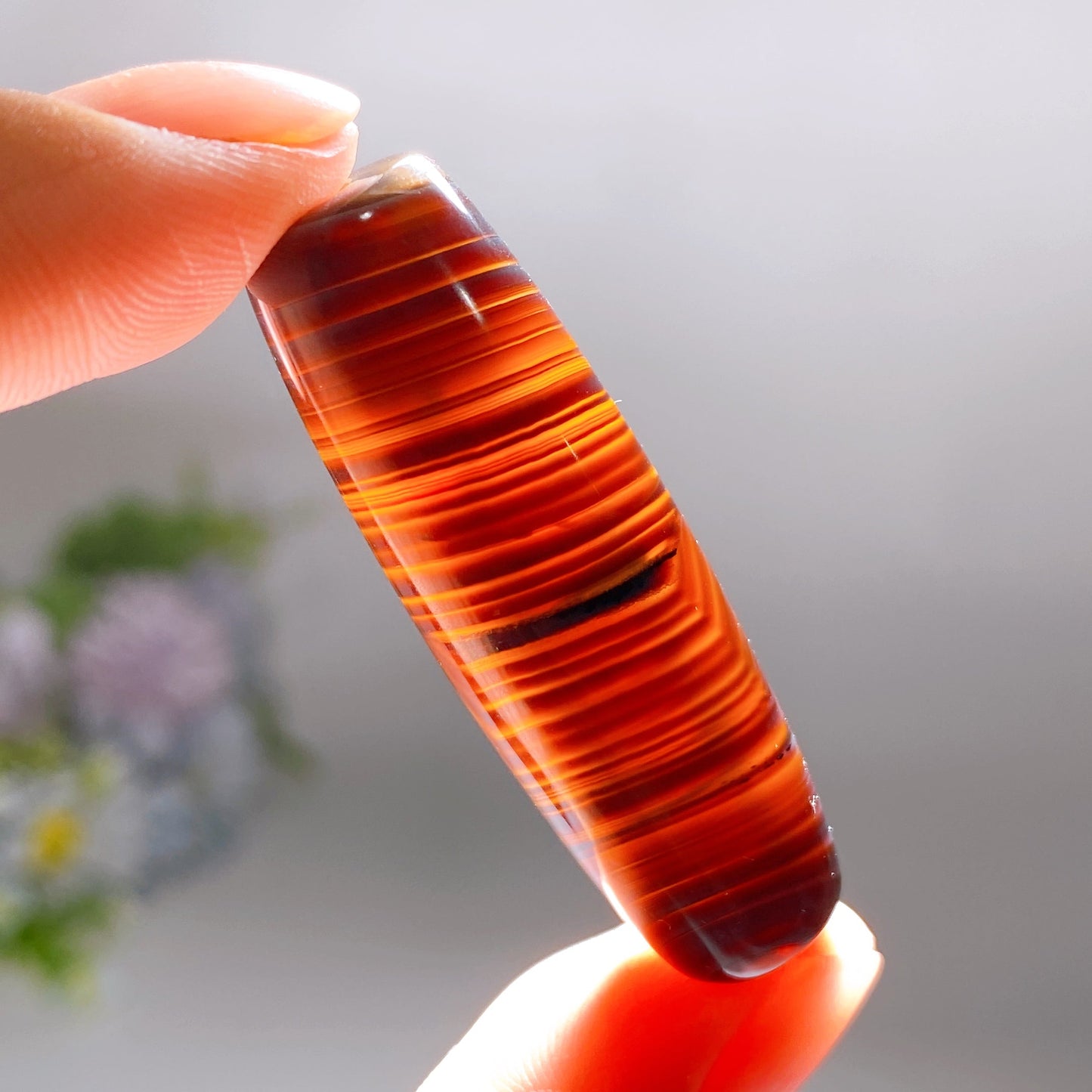 1.8"-2.0" Banded Agate Cylinder Pendant Crystal Healing Bulk Wholesale