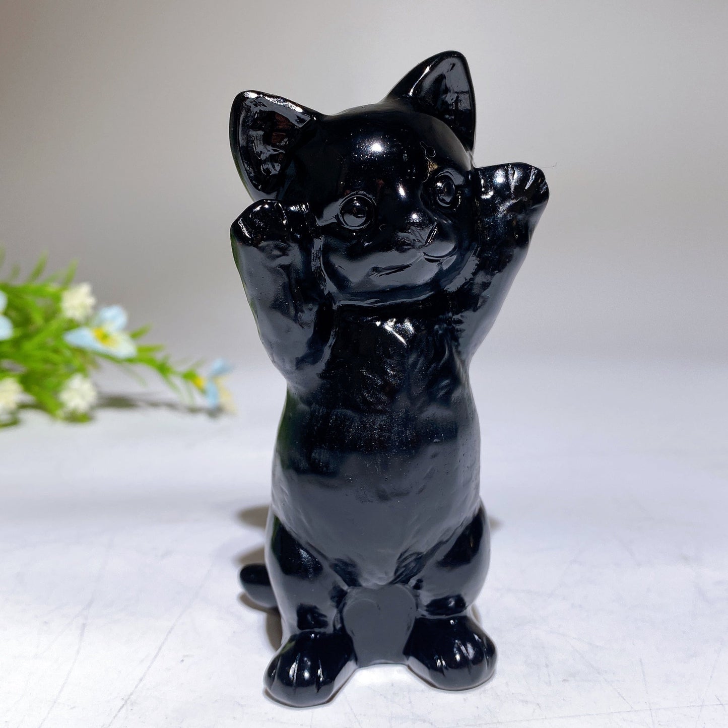 3.8" Crystal Cat Carving Crystal Healing Bulk Wholesale