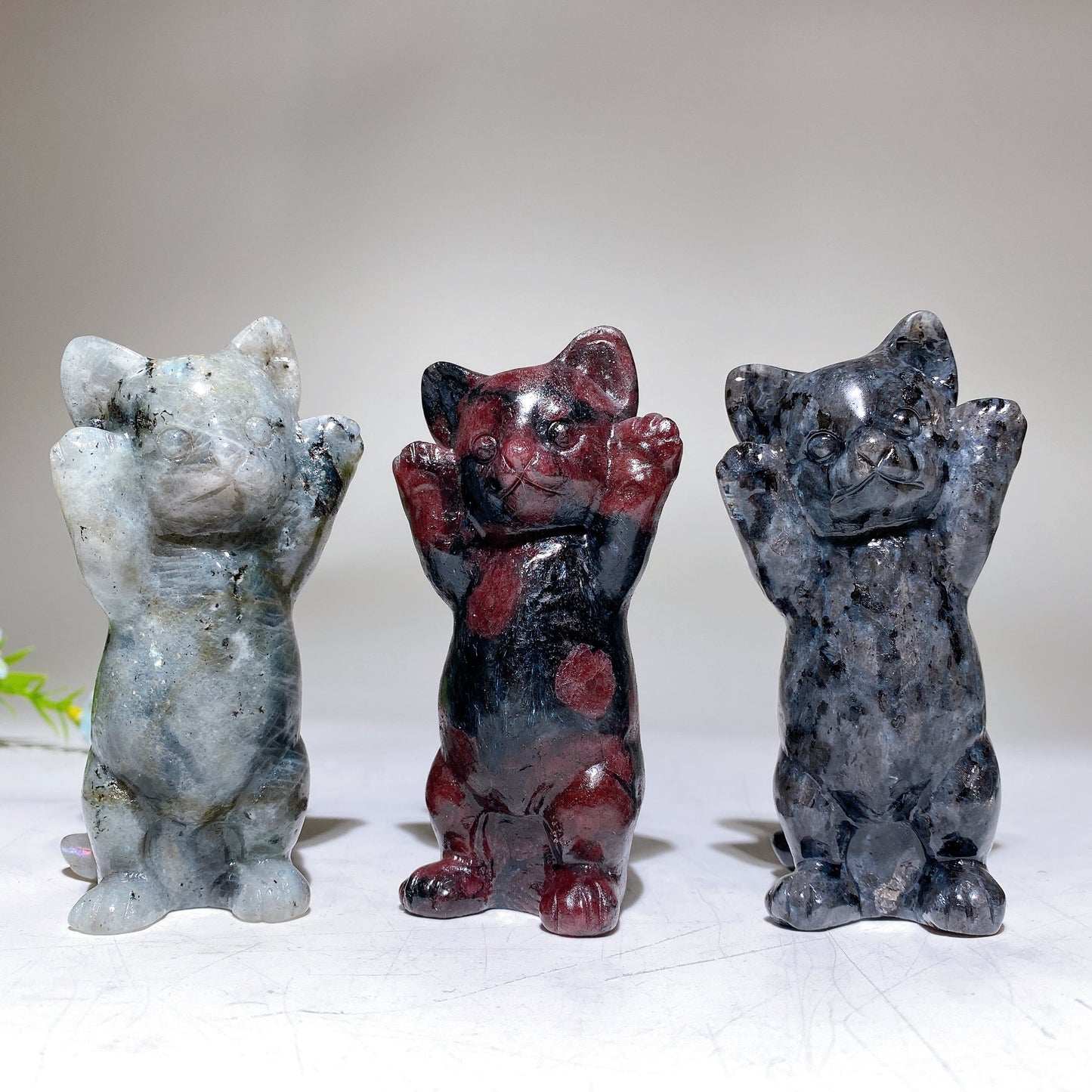 3.8" Crystal Cat Carving Crystal Healing Bulk Wholesale