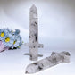 20cm Black Tourmaline In Quartz Sward Carving Crystal Healing Bulk Wholesale