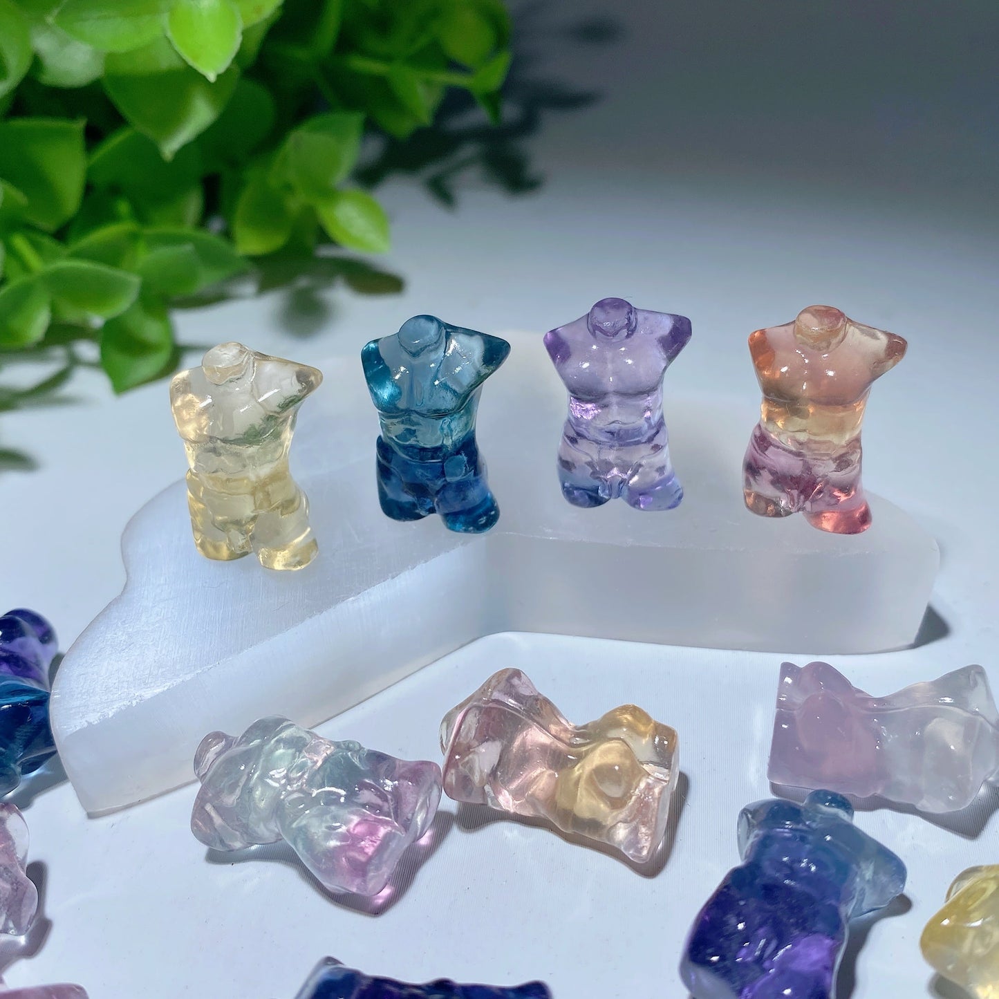 Mixed Fluorite Mini Carvings Bulk Wholesale