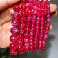 6mm 8mm 10mm UV Reactive Star Ruby Bracelet Crystal Healing Bulk Wholesale