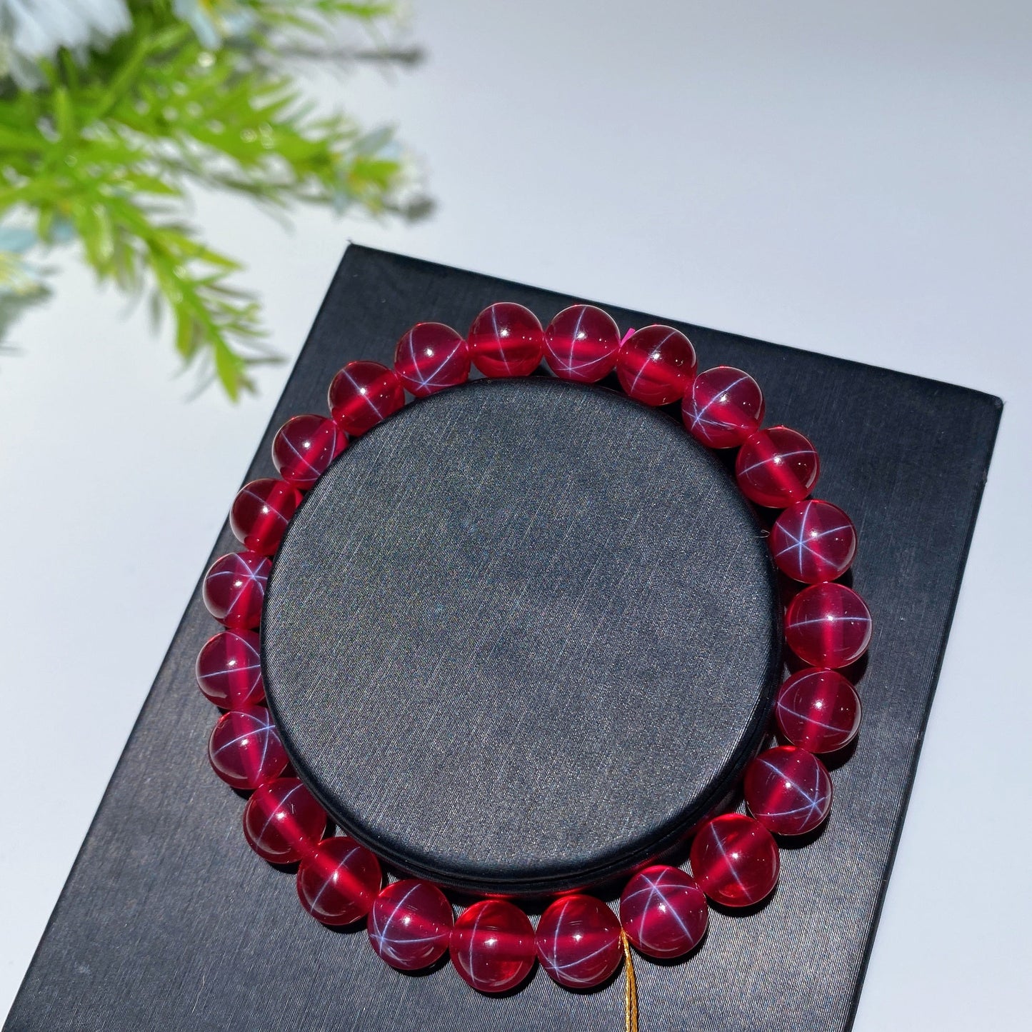 6mm 8mm 10mm UV Reactive Star Ruby Bracelet Crystal Healing Bulk Wholesale