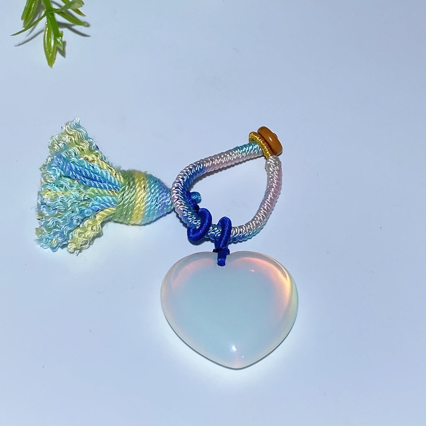 Crystal Heart with Rope Tassels Key Chain Crystal Healing Bulk Wholesale