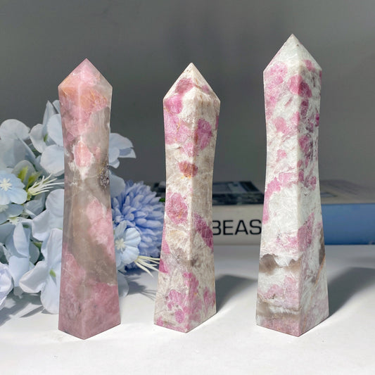 4.0"-8.0" Pink Tourmaline Tower Buk Wholesale