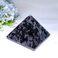 3.0" Indigo Gabbro Pyramid Carving Crystal Healing Bulk Wholesale