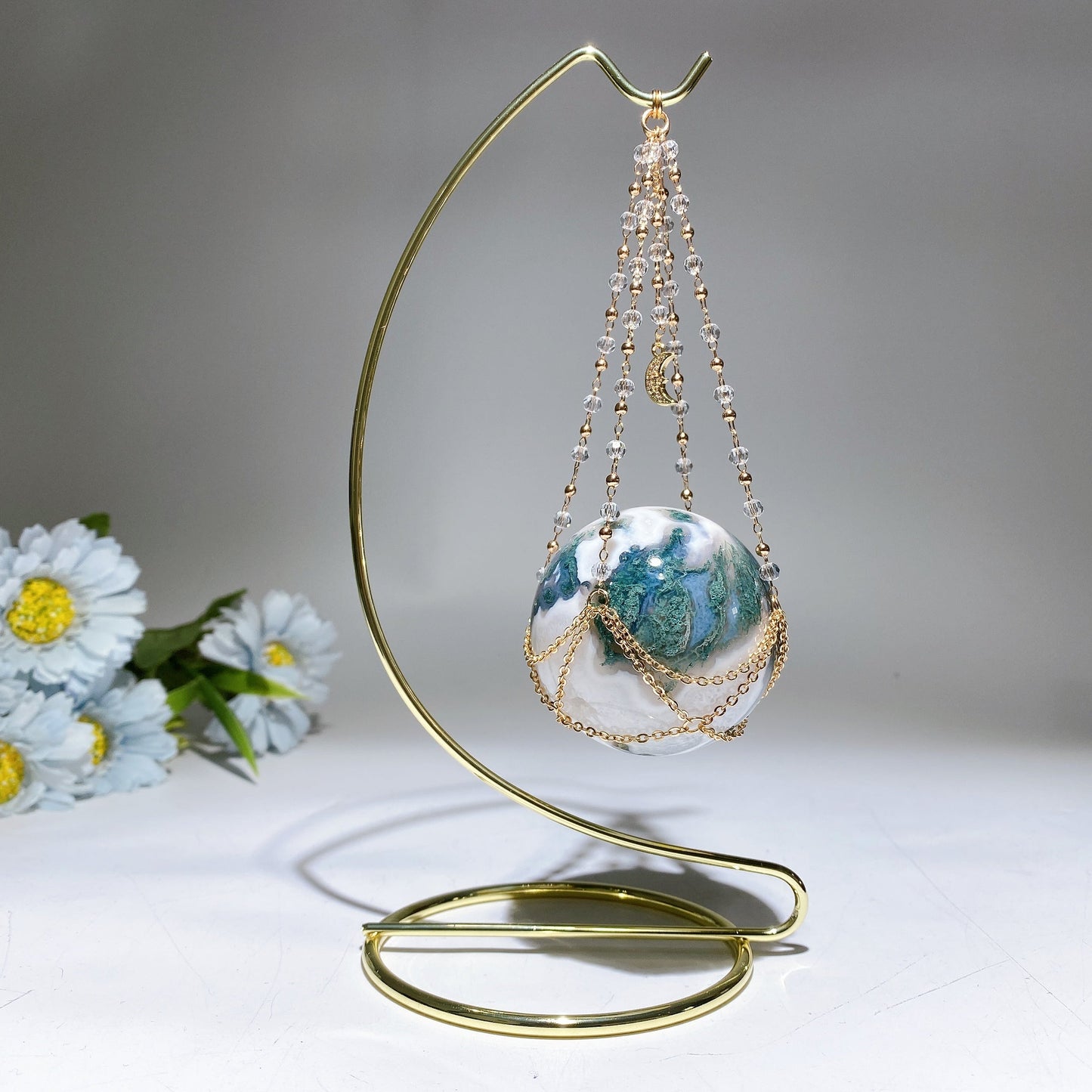 20cm Metal Hanging Stand for Crystal Sphere Crystal Healing Bulk Wholesale