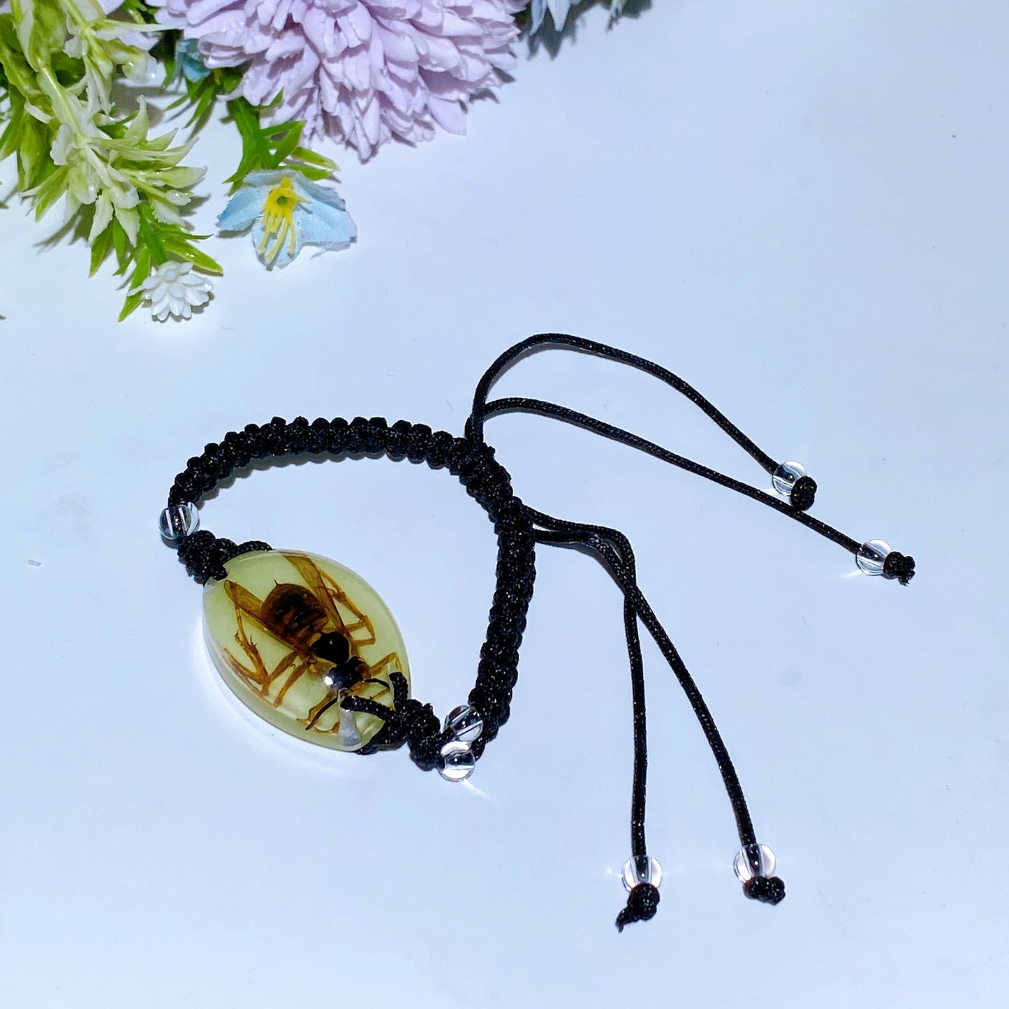 Luminous Adjustable Bracelet with Insect Crystal Healing Bulk Wholesale