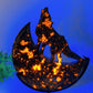 Crystal Wolf on Moon Carving with Stand Free Form Crystal Healing Bulk Wholesale