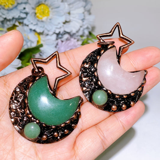 Crystal Moon & Star Pendant Bulk Wholesale