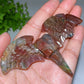3.8"-4.2" Crystal Raven Skull with Wings Carving Crystal Healing Bulk Wholesale