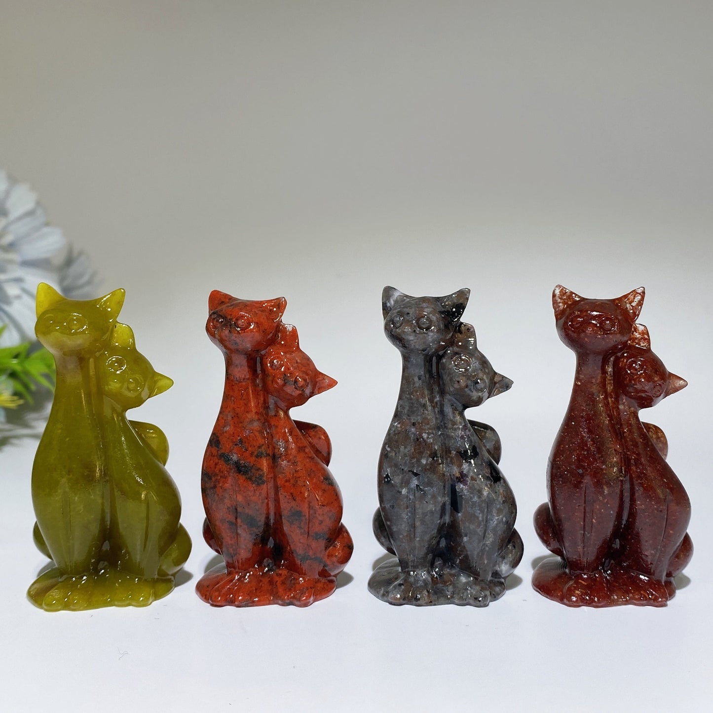 2.5" Crystal Cats Carving Crystal Healing Bulk Wholesale