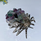 2.4" Crystal Chips Metal Spider Free Form Crystal Healing Bulk Wholesale
