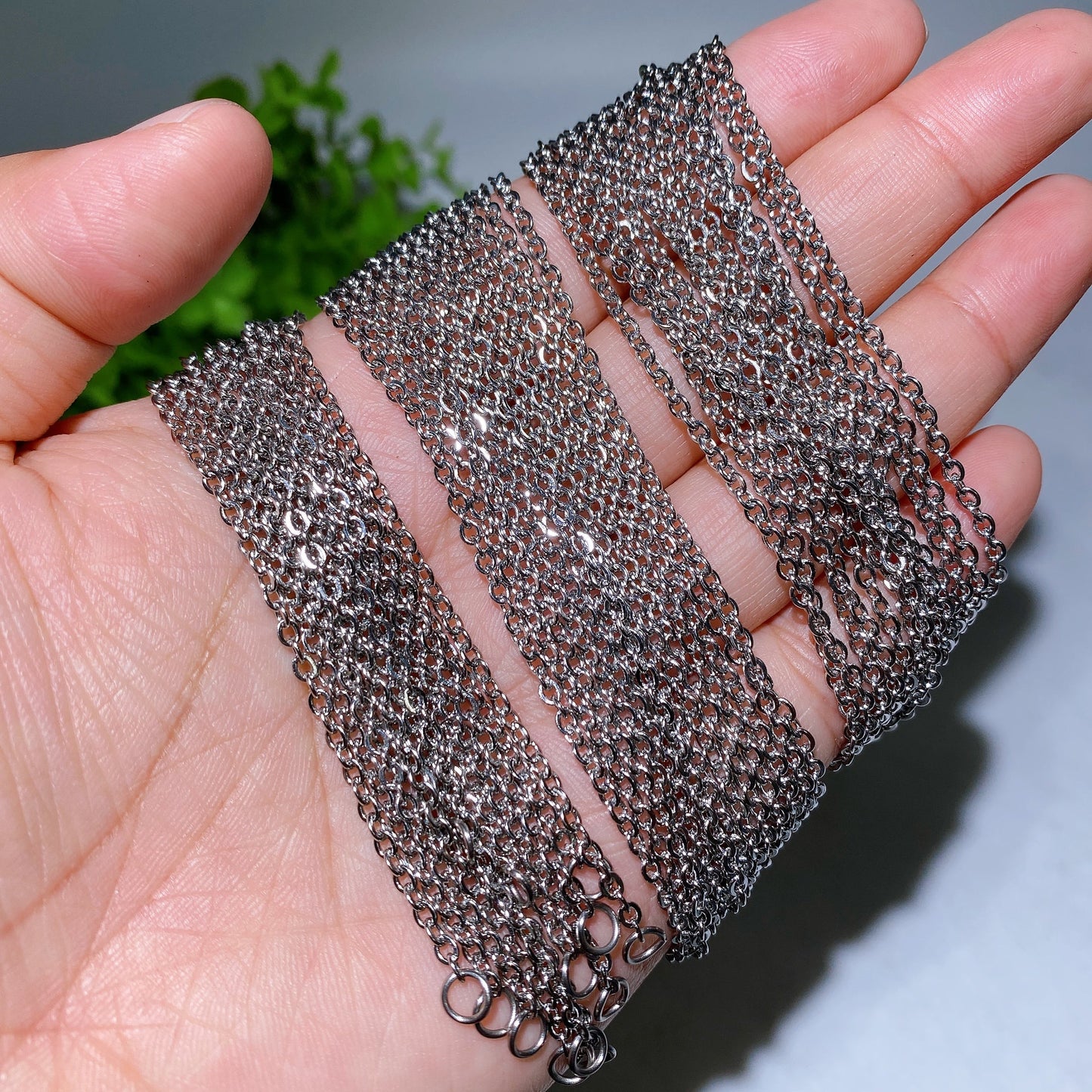 45cm 50cm 60cm Stainless Steel Necklace Crystal Healing Bulk Wholesale