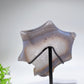 4.4" Druzy Agate Spider Web Carving with Stand Crystal Healing Bulk Wholesale