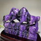 Unique Charoite Bullfighting Carving with Stand Crystal Healing Free Form