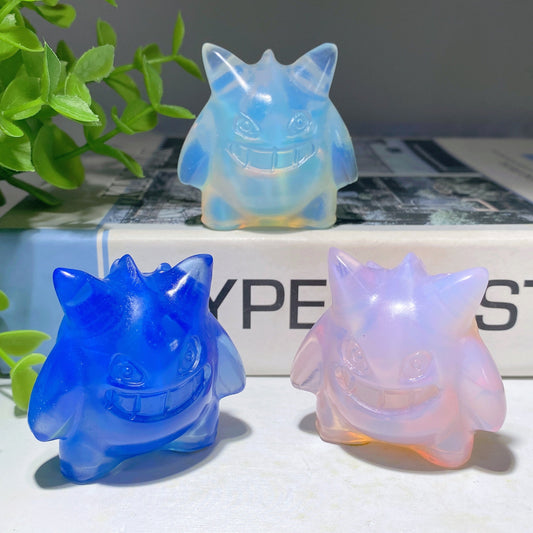 1.8" Mixed Crystal Gengar Carvings Bulk Wholesale