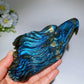 6.2" Unique Labradorite Eagle Head Carving Crystal Healing Bulk Wholesale