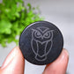 30mm Schungite Round Slab with Double Sides Tape Crystal Healing Bulk Wholesale