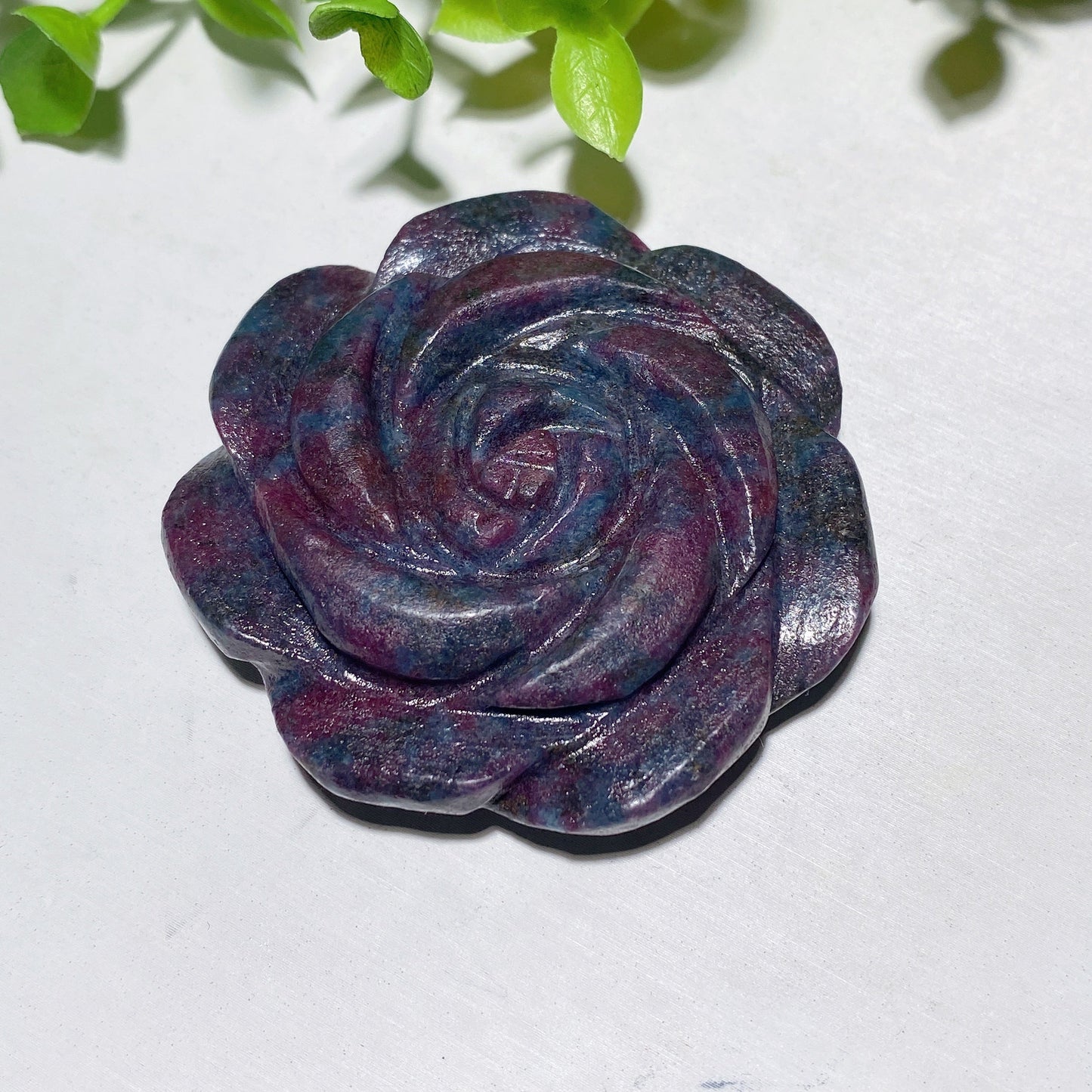 2.1" Ruby In Kyanite Flower Carvings Bulk Wholesale