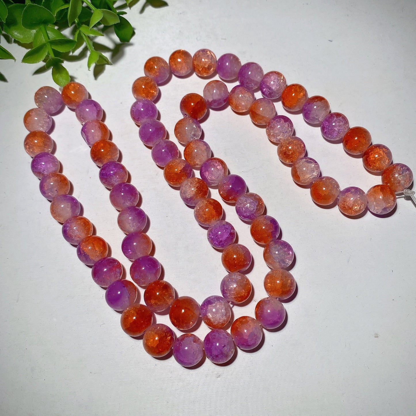 12mm Colorful Crack Crystal Beads Strand Bulk Wholesale