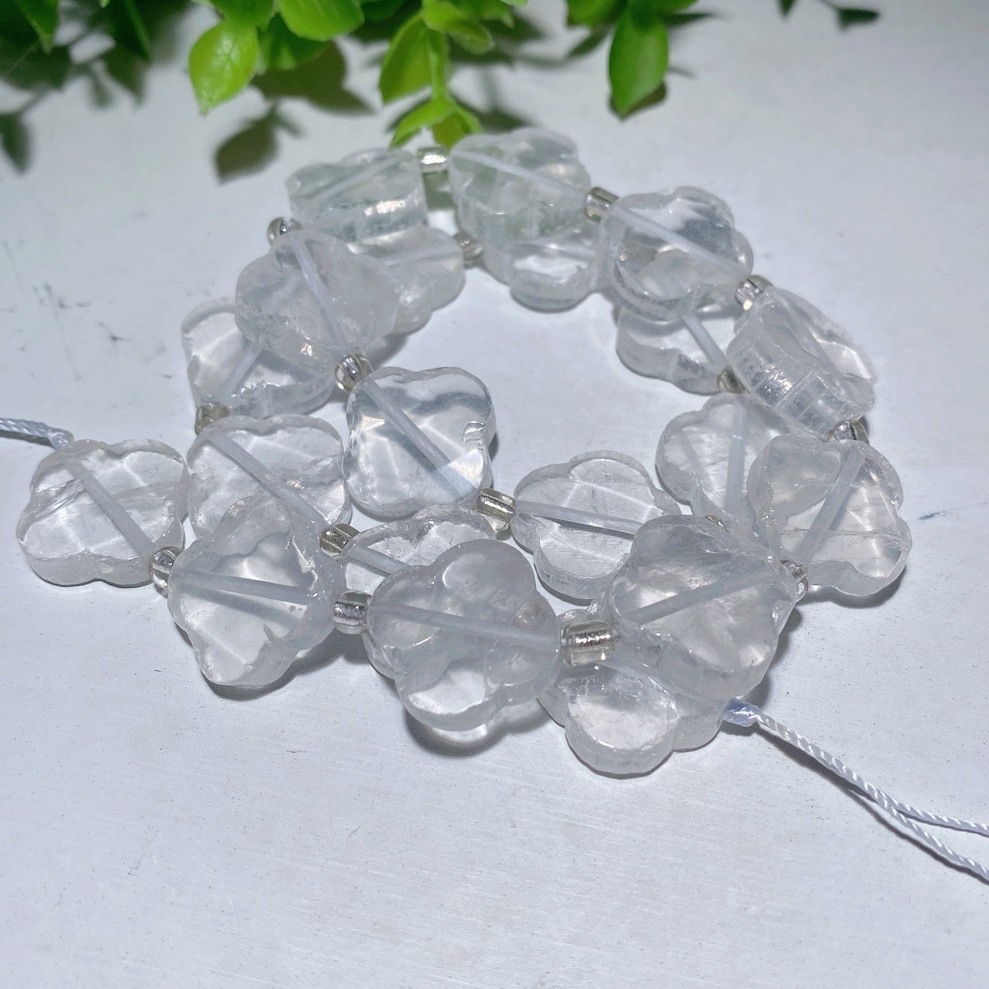 Mixed Crystal Four Leaf Clover Carvings Strands Bulk Wholesale