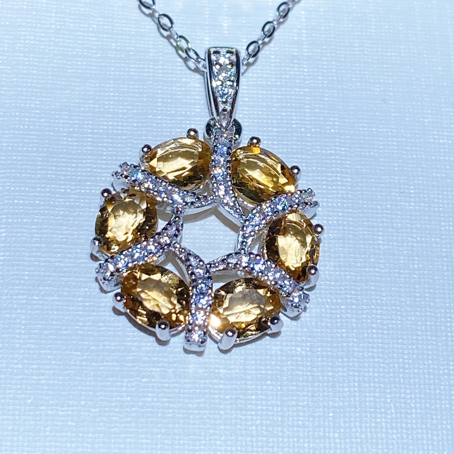 Sterling Silver Crystal Ring Pendant Necklace Crystal Healing Bulk Wholesale