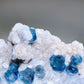 18cm Unique Sugar Blue Fluorite Ship Shape Specimen with Stand Crystal Healing Bulk Wholesale