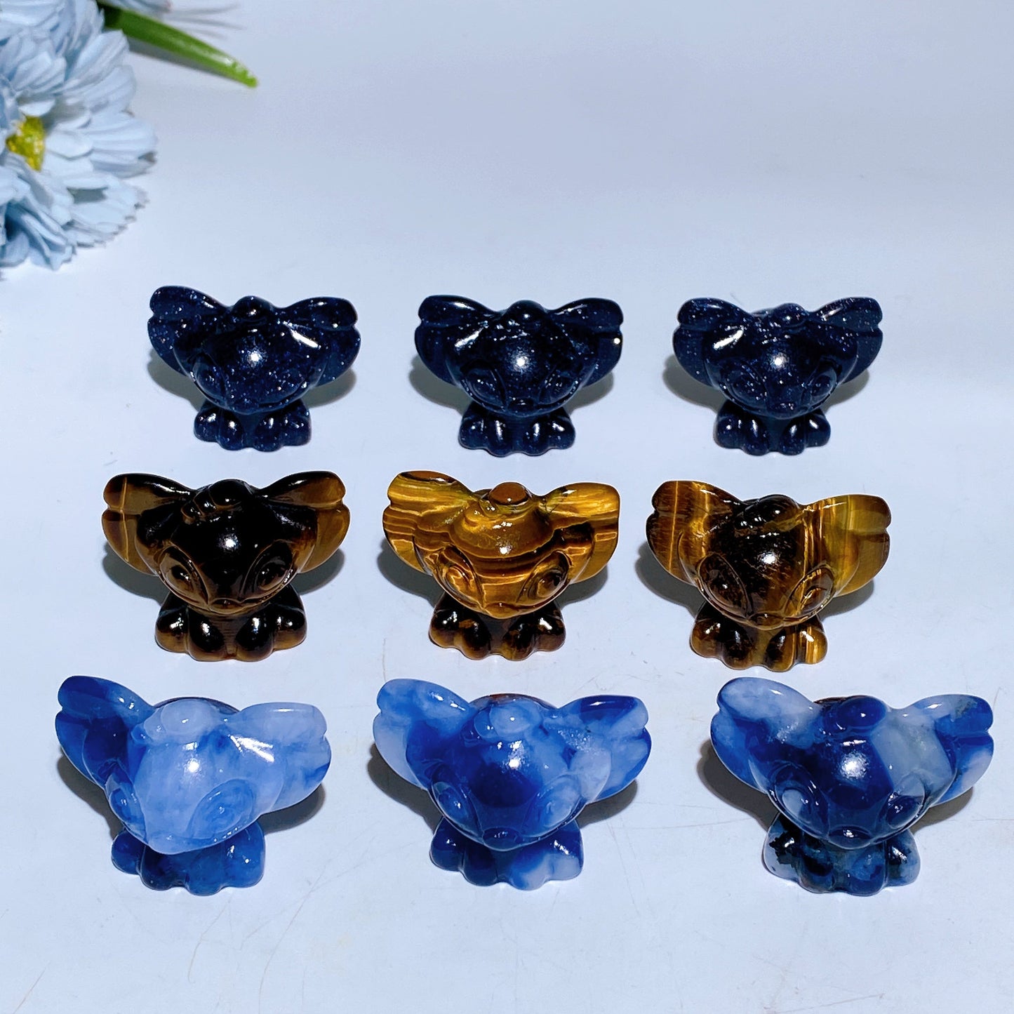 1.5" Crystal Stitch Carving Crystal Healing Bulk Wholesale