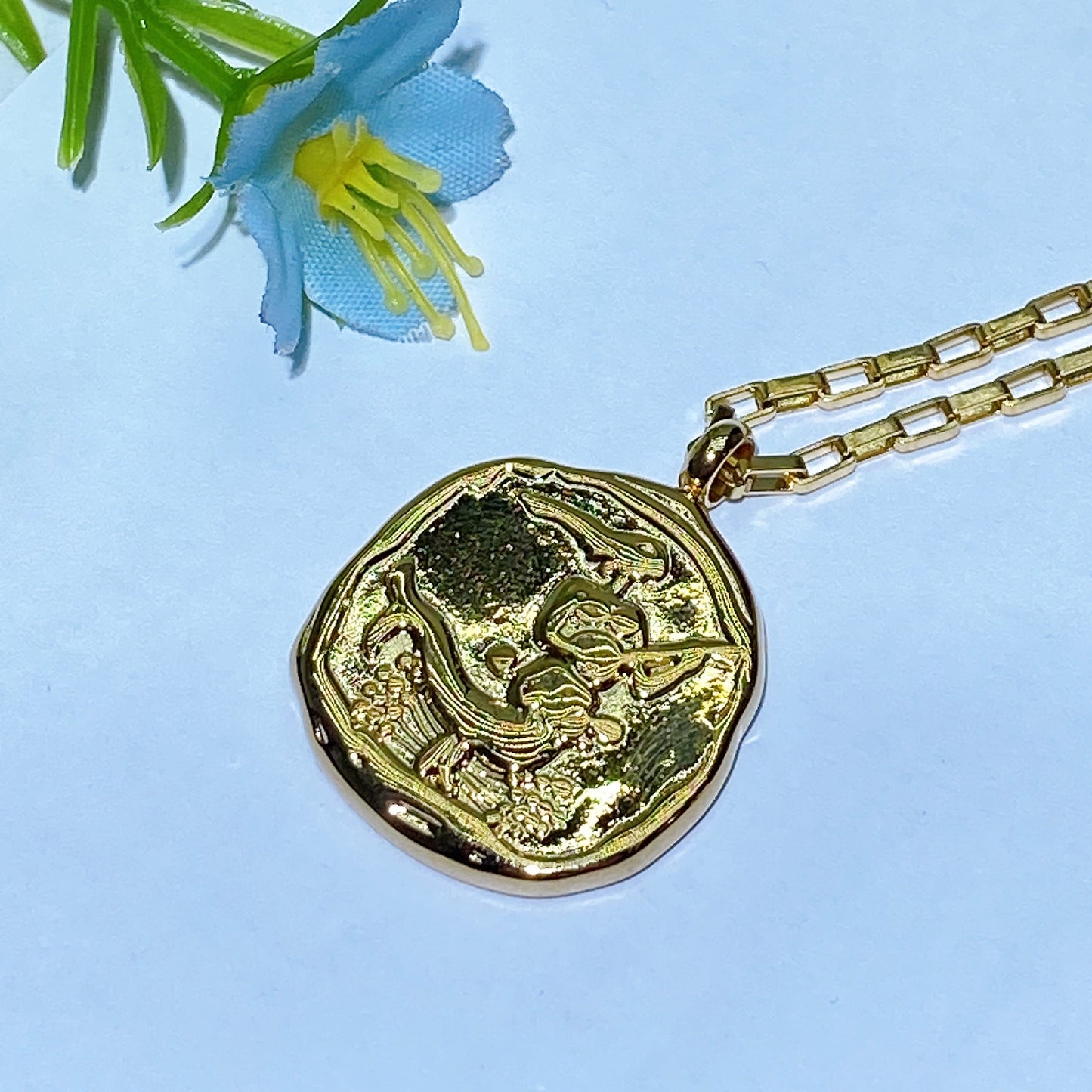 12 Constellations Golden Color Necklace Crystal Healing Bulk Wholesale