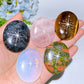 1.9" Crystal Palm with Compass Printing Crystal Healing Bulk Wholesale