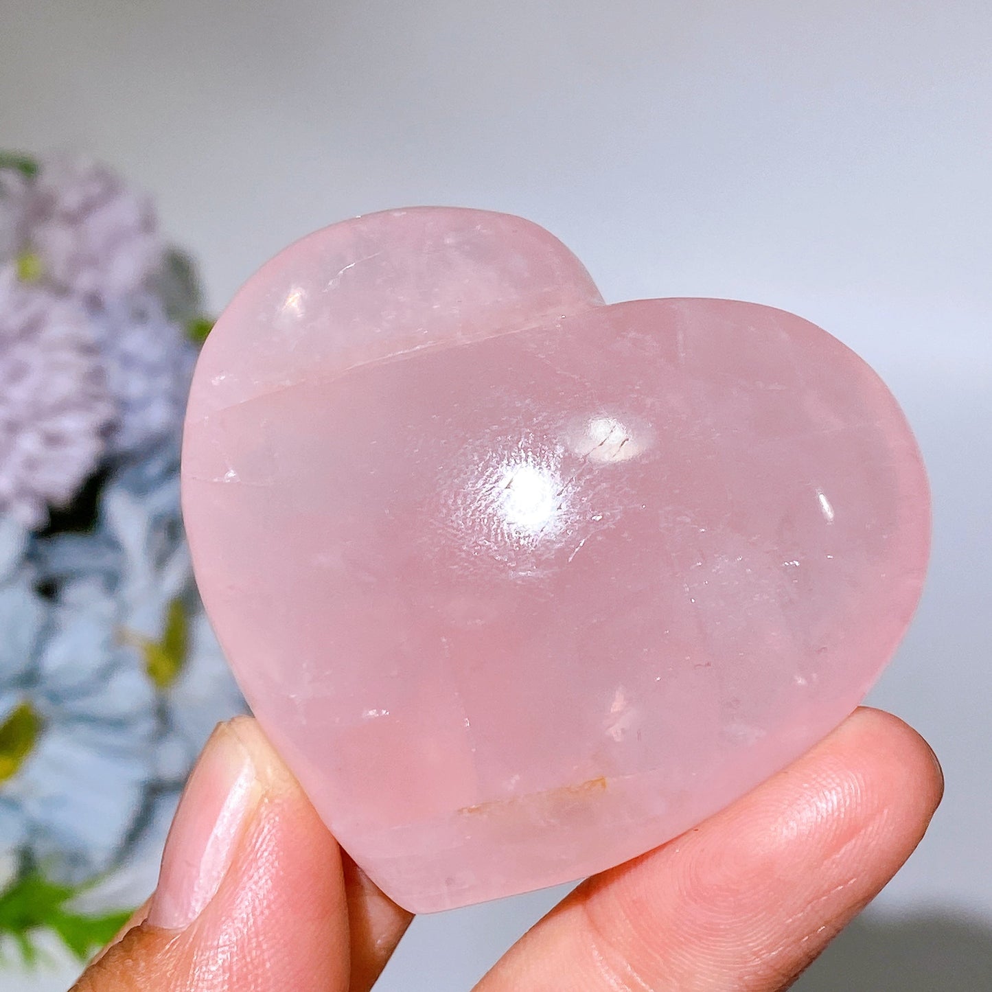2.0"-2.3" Rose Quartz Heart Carving Crystal Healing Bulk Wholesale