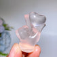 1.7" Crystal Finger Heart Carving Crystal Healing Bulk Wholesale