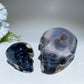 2.4"-3.5" Volcanic Agate UV Reactive Skull Carving Crystal Healing Bulk Wholesale