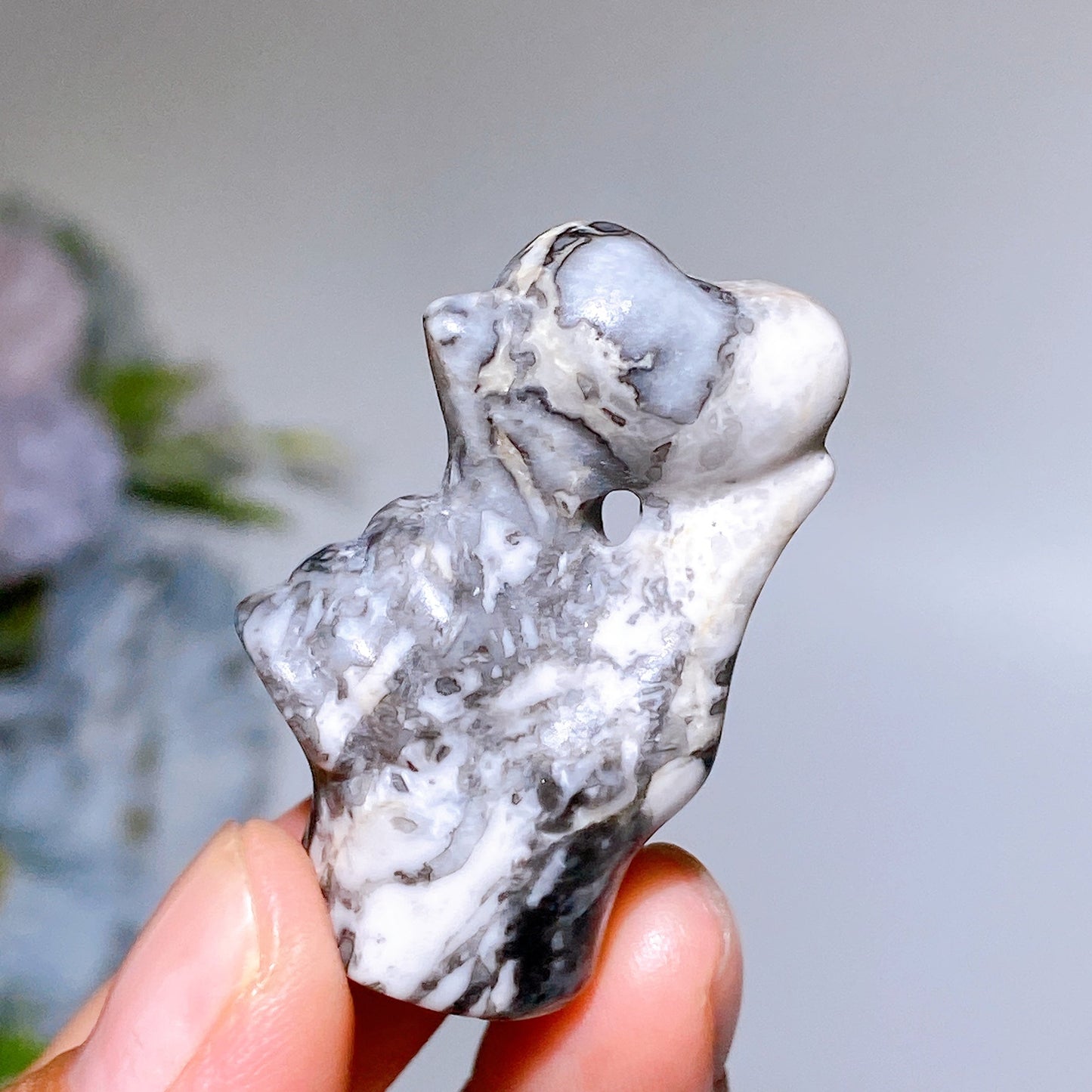 1.7" Crystal Finger Heart Carving Crystal Healing Bulk Wholesale