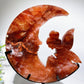 Crystal Fairy Moon Face Carving with Stand Crystal Healing Bulk Wholesale