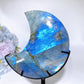 3.0"-3.3" Labradorite Moon Carving with Stand Crystal Healing Bulk Wholesale