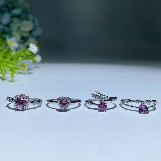 White Cooper Alexanderite Ring Crystal Healing Bulk Wholesale