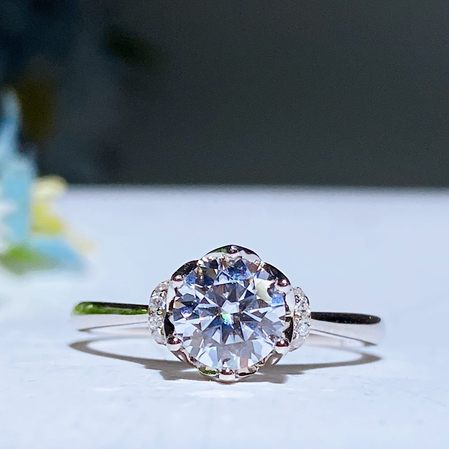Moissanite Ring Fixed Size Crystal Healing Bulk Wholesale