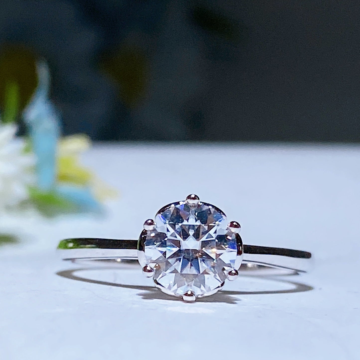 Moissanite Ring Fixed Size Crystal Healing Bulk Wholesale